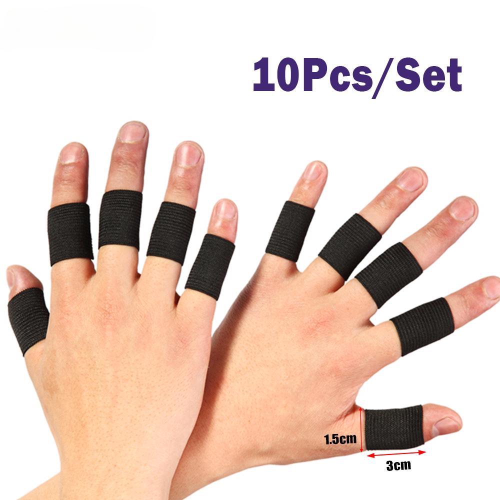 

10 шт. эластичные спортивные защитные перчатки для пальцев, баскетбол, волейбол, защита пальцев, абсолютно новые чёрный