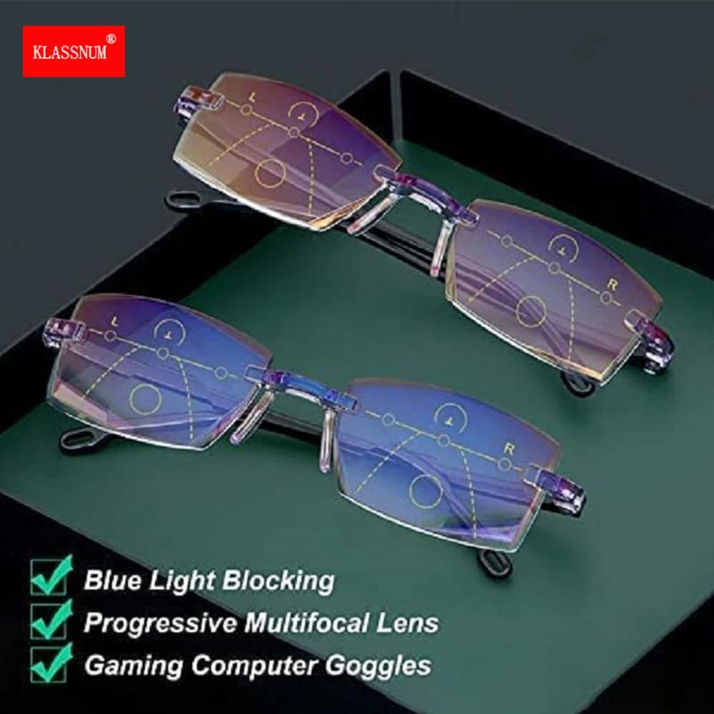Smart Glasses with Automatic Adjustment Men Women Magnifying Glasses Reading Glases Blue Ray Protection +10 To+40 Eye Wear