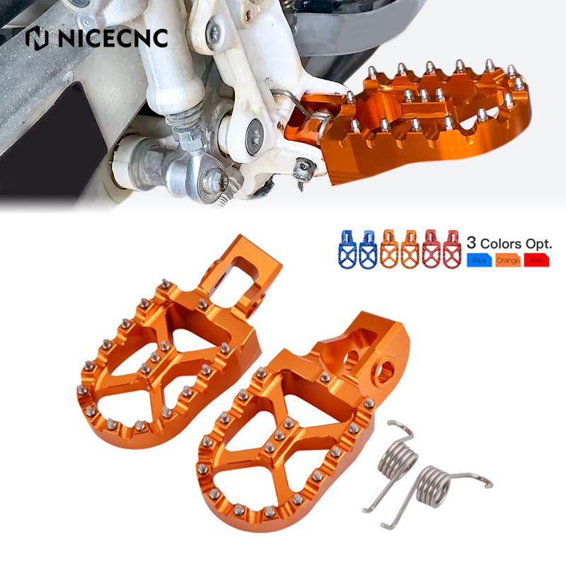

NICECNC подножки шириной 57 мм, подножки, педали для KTM 125 250 300 350 450 500 EXC EXCF 2017-2023 XC XCF SX SXF 2017-2022