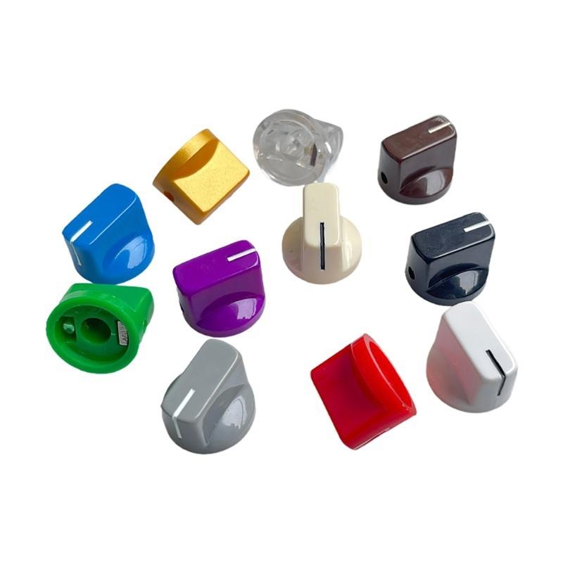 10Pcs Electric Guitar Effect Pedal Knobs 6.35mm Shafts for Effect Pedal & Amplifier