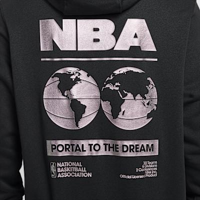Men's Nike NBA Sweatshirts Men's Black Hooded Moderate