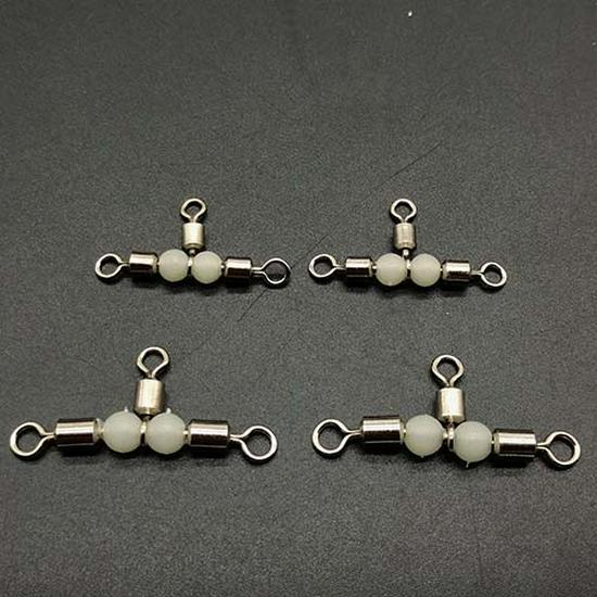 Трехсторонний рыболовный вертлюг-коннектор: Застежка-кольцо «Восьмерка» Сплиттер-тройник Size 10 and 12