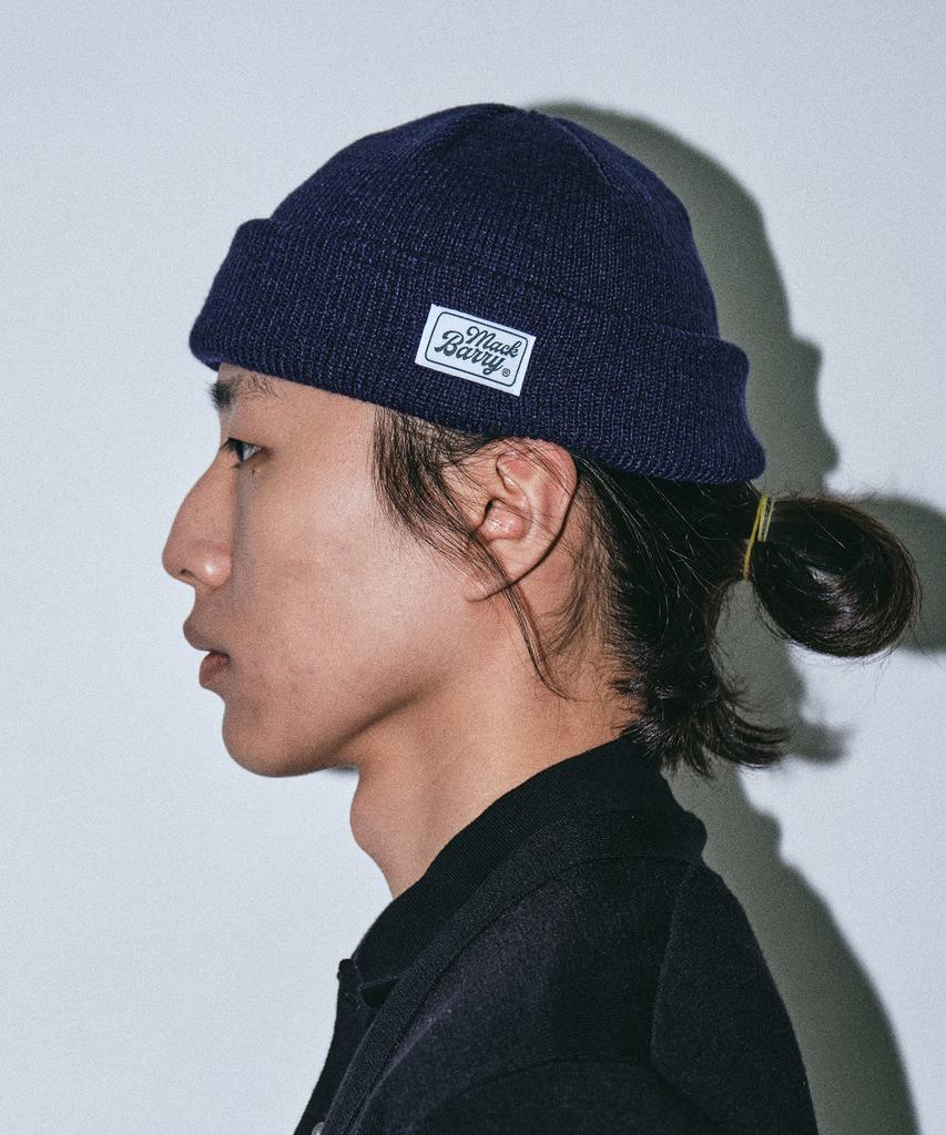Maegbeli Classic Label Short Beanie Navy