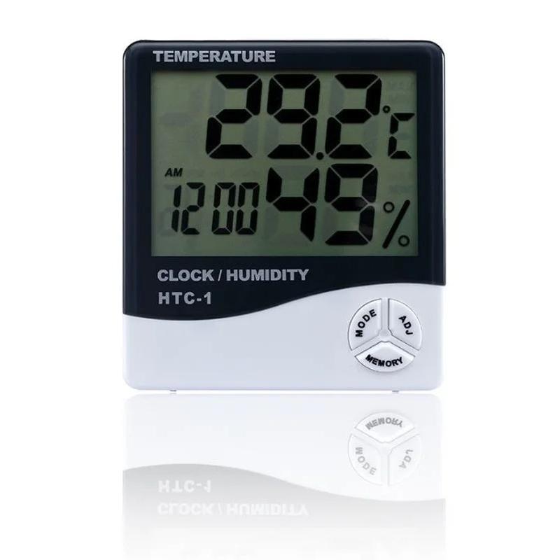 Digitální pokojový LCD teploměr Elektronický měřič teploty a vlhkosti Hygrometr Meteorologická stanice Vnitřní Budík