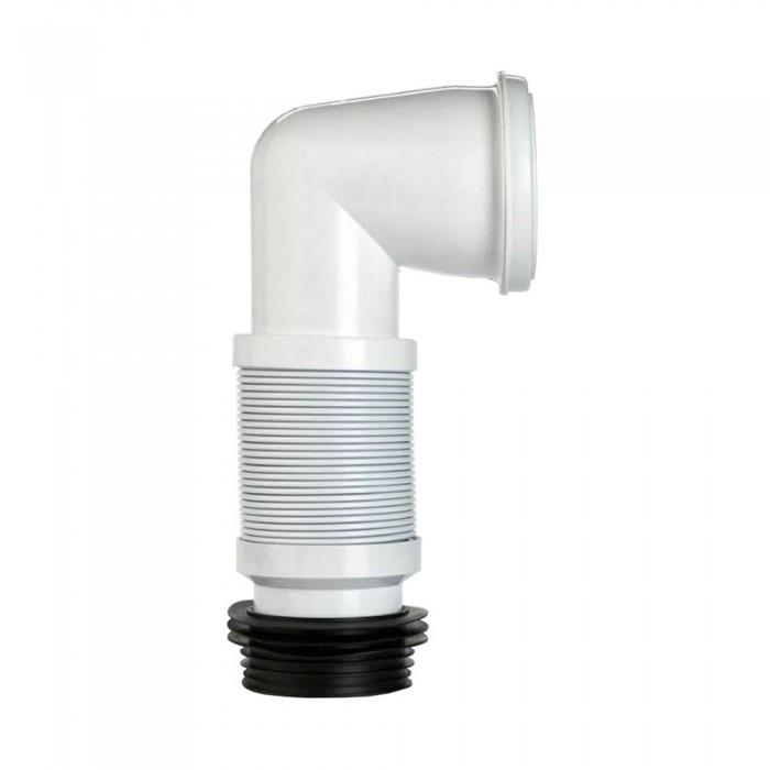 Faça um conector flexível para vaso sanitário com curvatura de 90 graus One Size branco