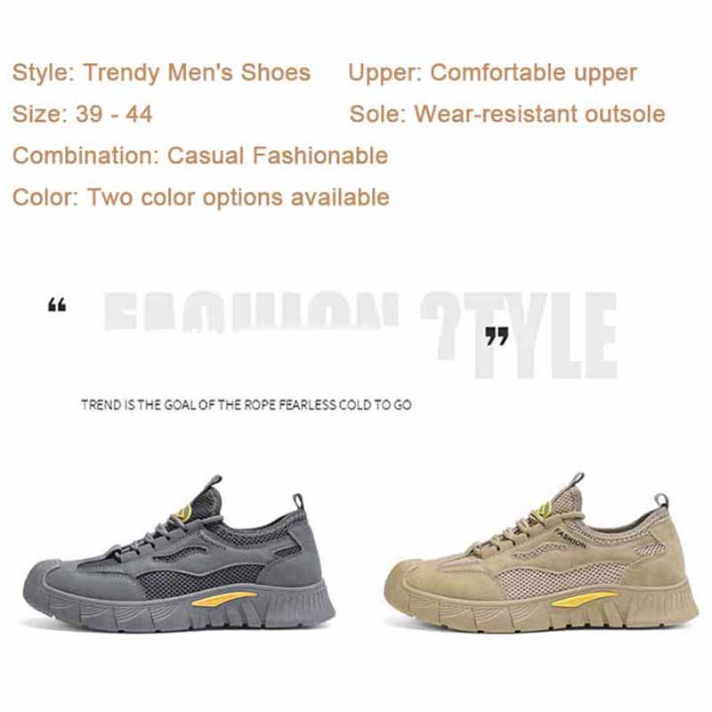 Oulylan Men's Anti Slip Labo Shoes  Outdoor Work Shoes Comfortable Wear-Resistant Low-Top Casual Men's Shoes Fashion Casual