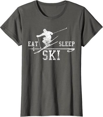 Ski Skiing Eat Sleep Repeat Winter Sport Gift Ladies' Crewneck T-Shirt Unisex T-Shirt
