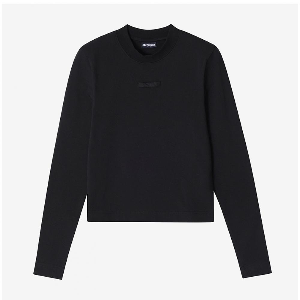 JacquemuS 241jS155 2031 990 Le GloSS Grain groSGrain Logo Women S Long SLeeve Tee