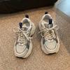 European station mesh dad shoes women's shoes show feet small women's shoes 2025 spring new thick-soled height-increasing versatile sports shoes