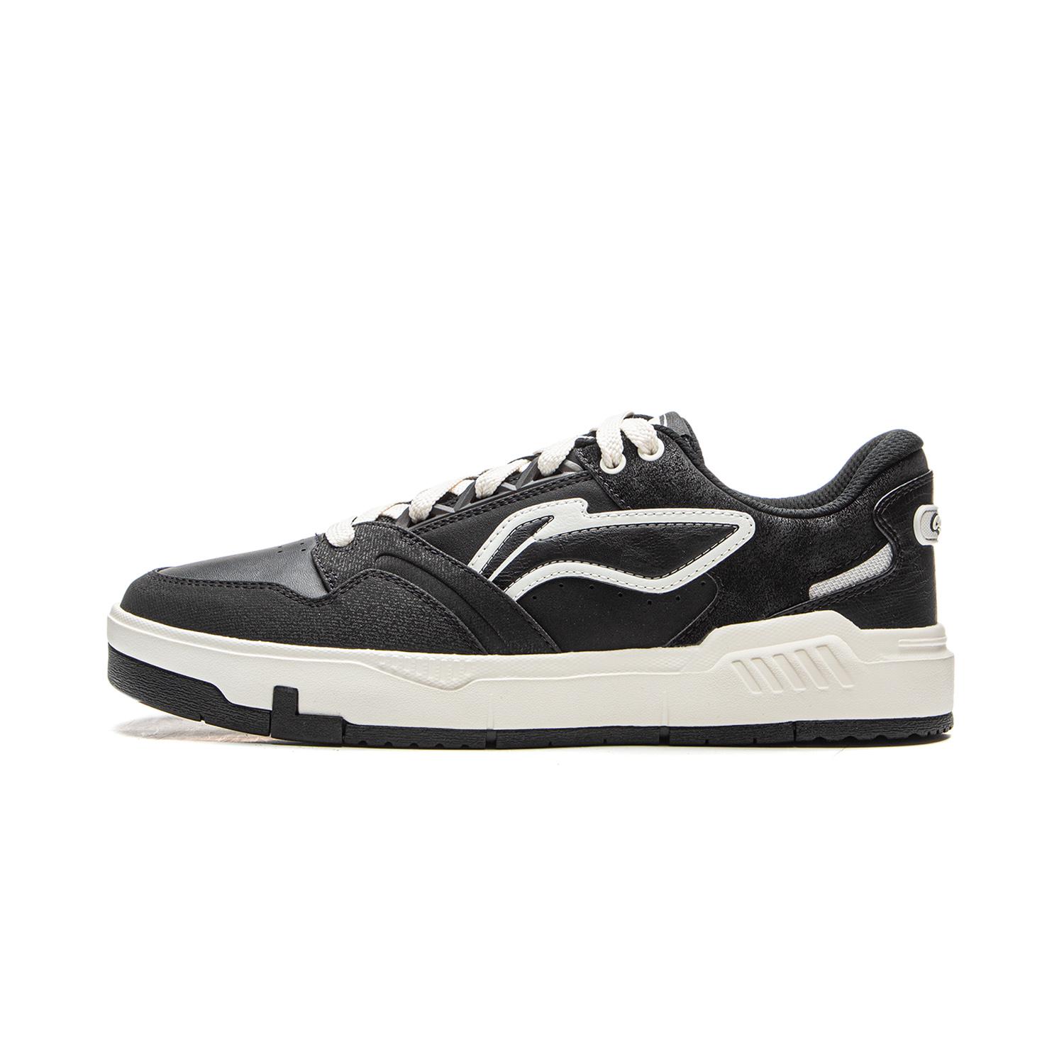 

Li Ning Common 80s Slip Resistant, Abrasion Resistant, Lightweight Low top Skateboard Shoes Men s Black AGCV269-2 41