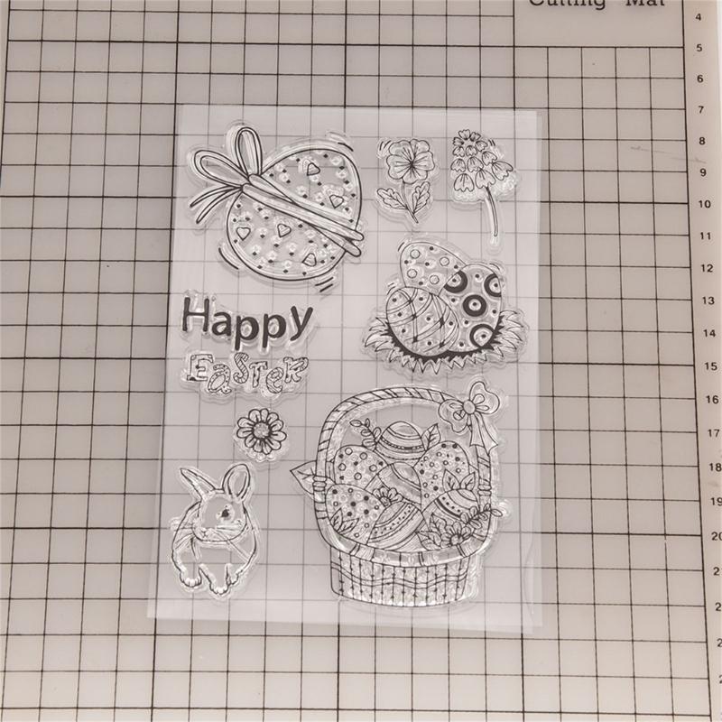 Easter Rabbit Clear Silicone Stamps for DIY Invitation Card Scrapbooking Paper Crafts Rubber Stamps Handmade Journal