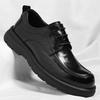 Business Big Head Lace Derby Shoes Men Spring Autumn New Designer Cow Leather Shoes Male British Fashion Casual Dress Shoe Man