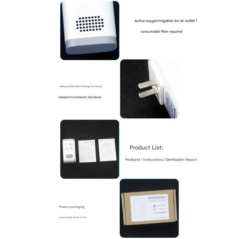 Plug in Filterless Intelligent Air Purifiers Negative Ionic Technology Air Ionizer For Efficient Air Cleaning
