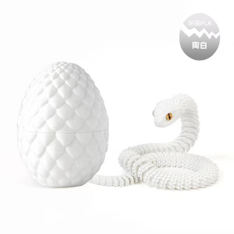 3D Printed Viper 8Cm Movable Joint Figurine Model - Realistic Animal Stress-Relieving Toy For Tabletop Display, Birthday Gift