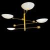 4 Pendant Light | Antique Brass Sputnik Chandelier Light | Mid Century Brass Modern Ceiling | Custom Kitchen Light Fixture