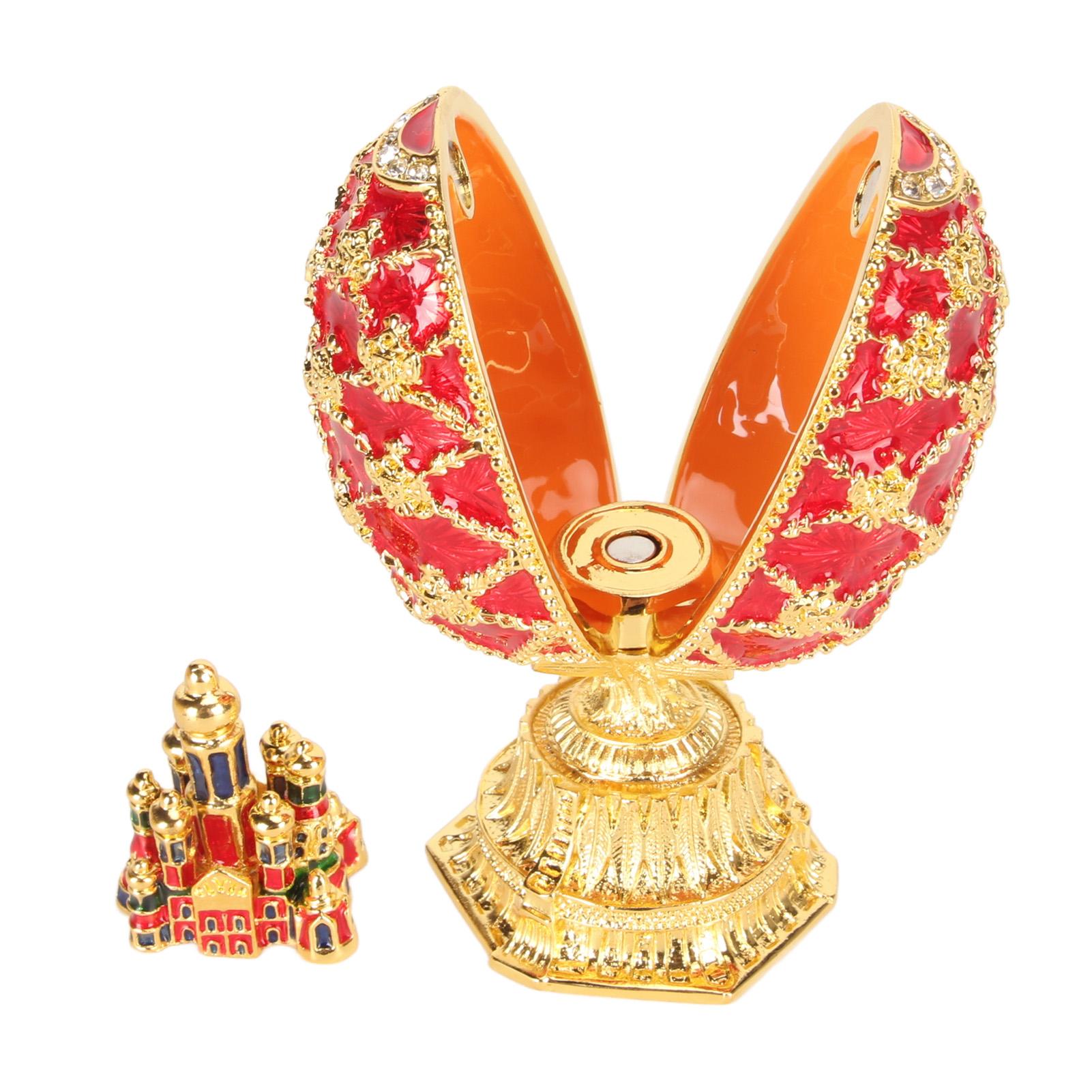 Hand Painted Enameled     Decorative Hinged Jewelry Trinket Box for Home Decor