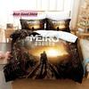 Set de lenjerie de pat Metro exodus Single Twin Full Queen King Size Set de pat Aldult Copil Dormitor Seturi husă de plapumă Imprimeu 3D Set de cearșaf de pat Joc