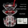 Set Decanter Lotus di Terza Generazione con Sei Bicchieri - Strumento per la Preparazione di Cocktail