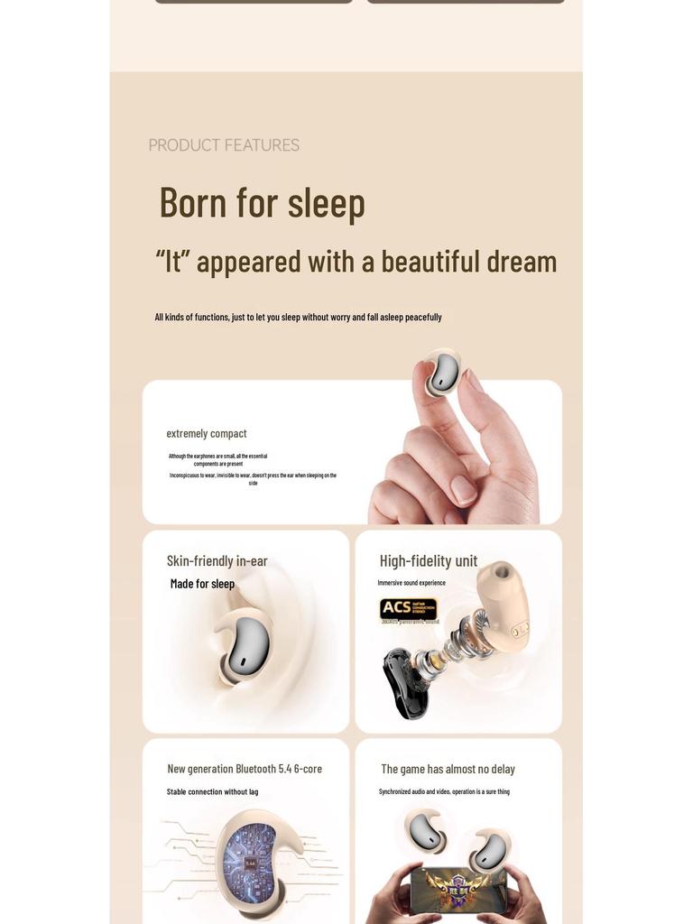 W932 True Wireless Sleep Earbuds: Ultra-Thin, Side-Sleep Comfort, Long Battery Life