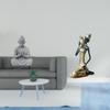 Buddha Sculpture And African Tribal Lady Resin Art Collectible for Garden Decor Display
