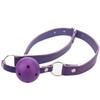 HOLLOW OUT Ball Mouth Gag Oral Fixation Mouth stuffed DROOL PU Leather roleplay slave submisson Adult Game For Couples Flirting