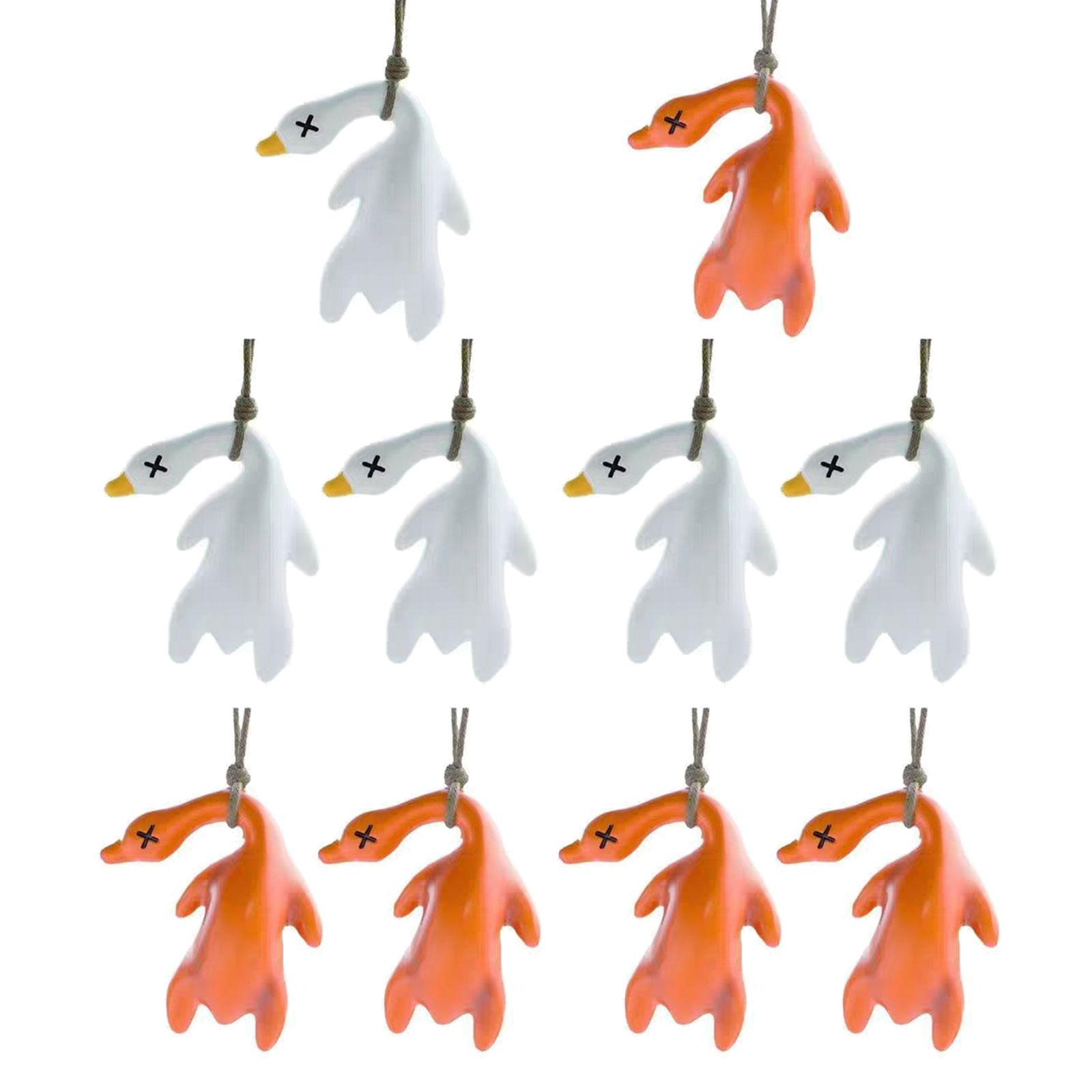 

10Pieces Color Shifting Roast Duck Pendants Fun Home Decors Accent for Living Room or Bedroom Window Hanging Ornaments