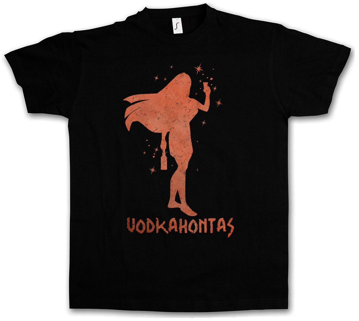 Vodkahontas T-Shirt Fun Alcohol Drunk wasted intoxicated Party drunken Hangover 4XL