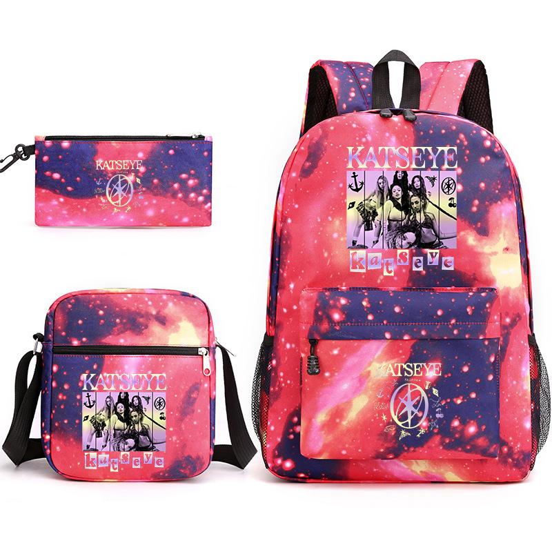 Global Girl Group Print 3Pcs Backpack Set Laptop Backpack Crossbody Bag Pencil Case Fashion Student SchoolBag Fan Gift Mochilas