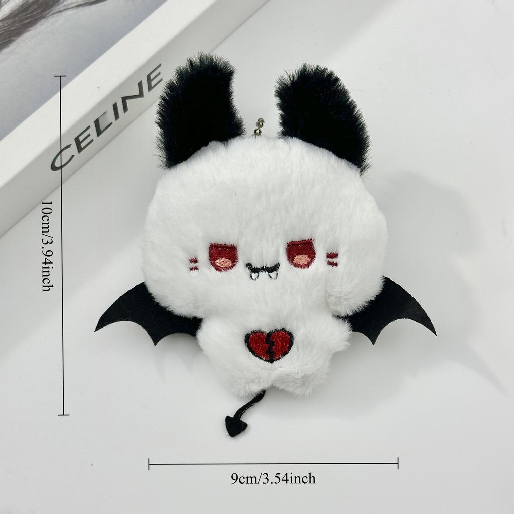 Lustiges Fledermaus Kleiner Teufel Plüschtier Anhänger Niedliche Plüsch Accessoires Halloween Tasche Anhänger Quietschendes Ornament Kawaii Tasche Schlüsselanhänger Anhänger
