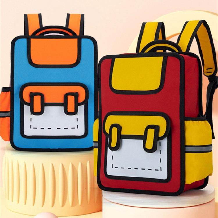 Creative Cartoon 3D Backpack for Children Anime Style Daypack Casual Book Bags for School and Short Travels