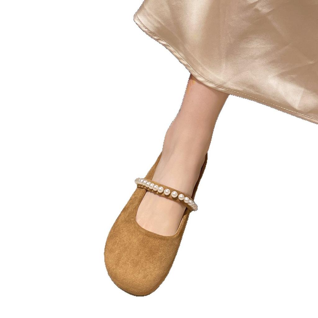 Mary Jane Gentle Spring Flat Bottom Bag Head Half Slippers Women'S Summer Cool Slippers Soft Sole Evening Shoes Outside