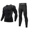 Men's Quick-Dry Breathable Sportswear Set - Tight-Fit, Long-Sleeve Base Layer for Outdoor Running & Training.