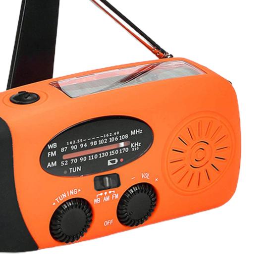 Rádio Multifunkční citlivé přenosné solární ruční klikové AM/FM/WB meteorologické rádio pro domácnost