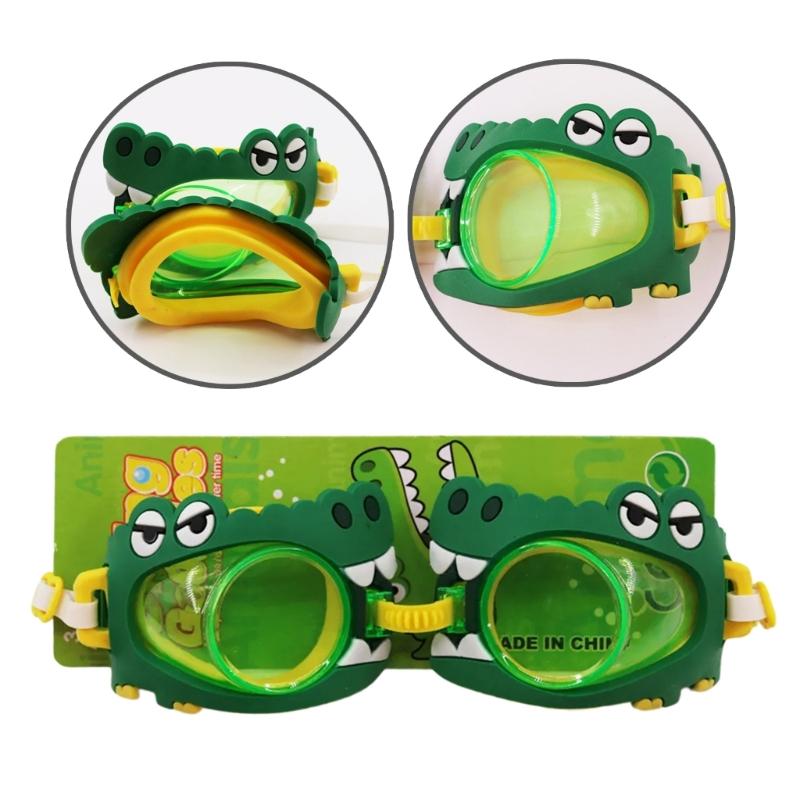Kids AntiUV Swim Goggles Cartoon AntiFogs Toddlers Swim Glasses Adjustable Waterproofs Swimming Glasses for Boy Girls