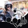 Motorcycle Helmet Speaker | Motorcycle Headphones | Waterproof Type-C Connection, Noise Reducing Microphone for Streaming Studio Video