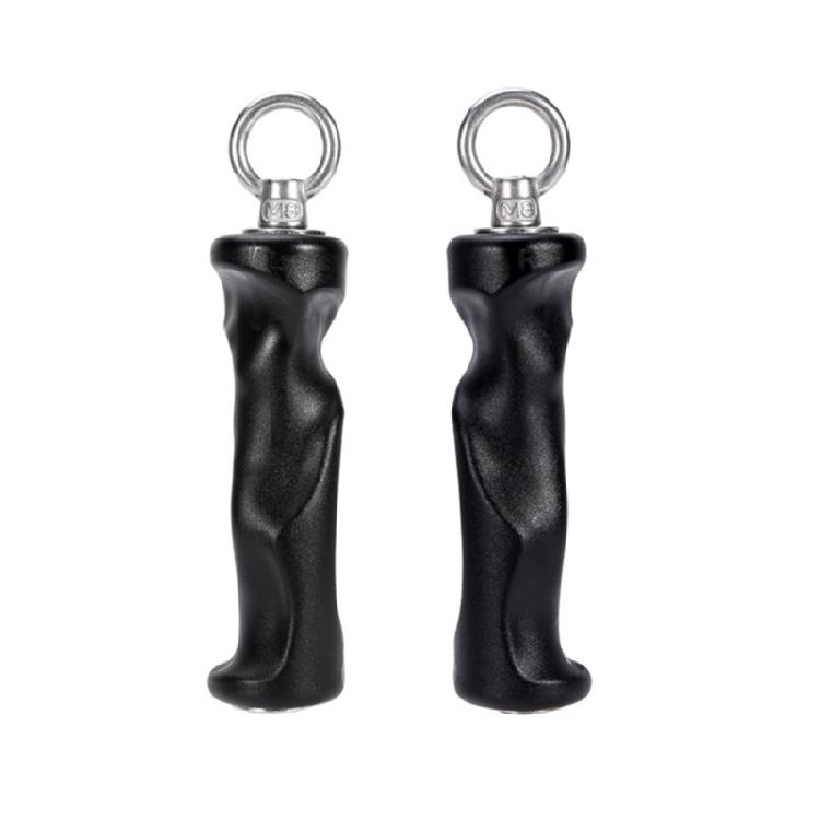 Ручки для тренировки хвата с металлическими кольцами для блочных тренажеров и кабельных тренировок, с эргономичной формой и прочной конструкцией