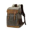 Camera Bag Batik Canvas+Leather Waterproof Camera Backpack DSLR Case Padded Large Photo Bag C3086