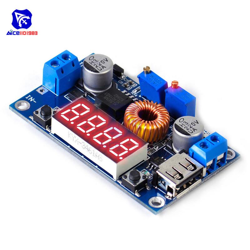 Diymore 5A CC/CV Step-down Buck Converter Power Supply Board Voltmeter Voltage Regulator Battery Charge Module LED Driver