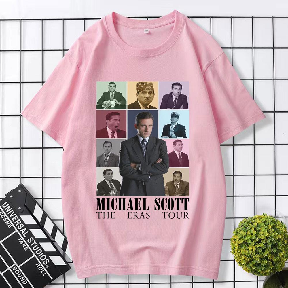 Michael Scott The Eras Tour T Shirts Homage The Office TV Show Comfort Colors Tshirt Unisex Women Hip Hop Tees Harajuku Streetwear