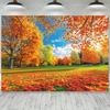 1pc Autumn Landscape Background with Golden Leaves  Suitable for Autumn Festivals  Ideal Natural Photography Background