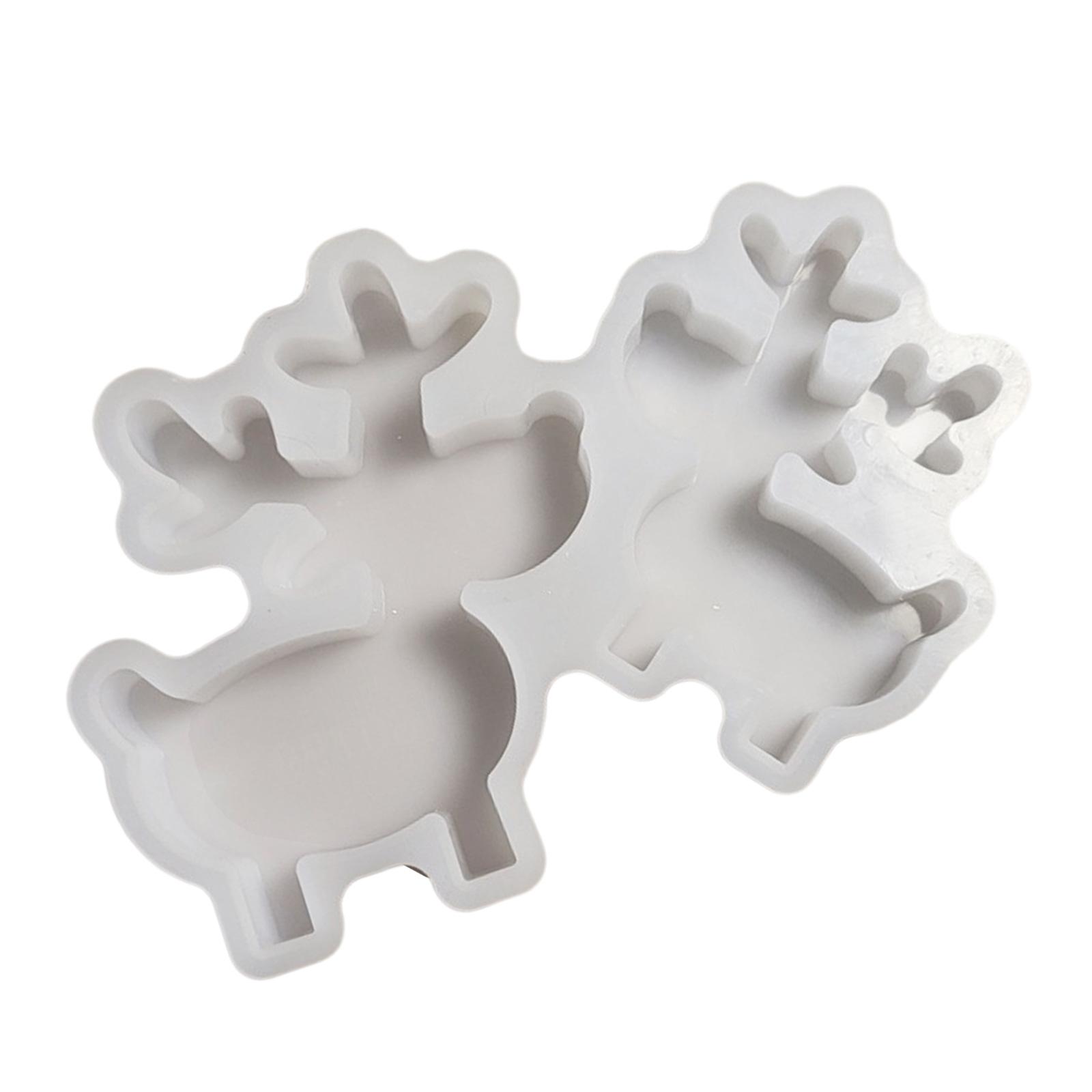 

Смола Поделки Сделай сам Формы для украшений в виде лося Прочные формы для декорации в виде лося для изготовления уникальных елочных украшений