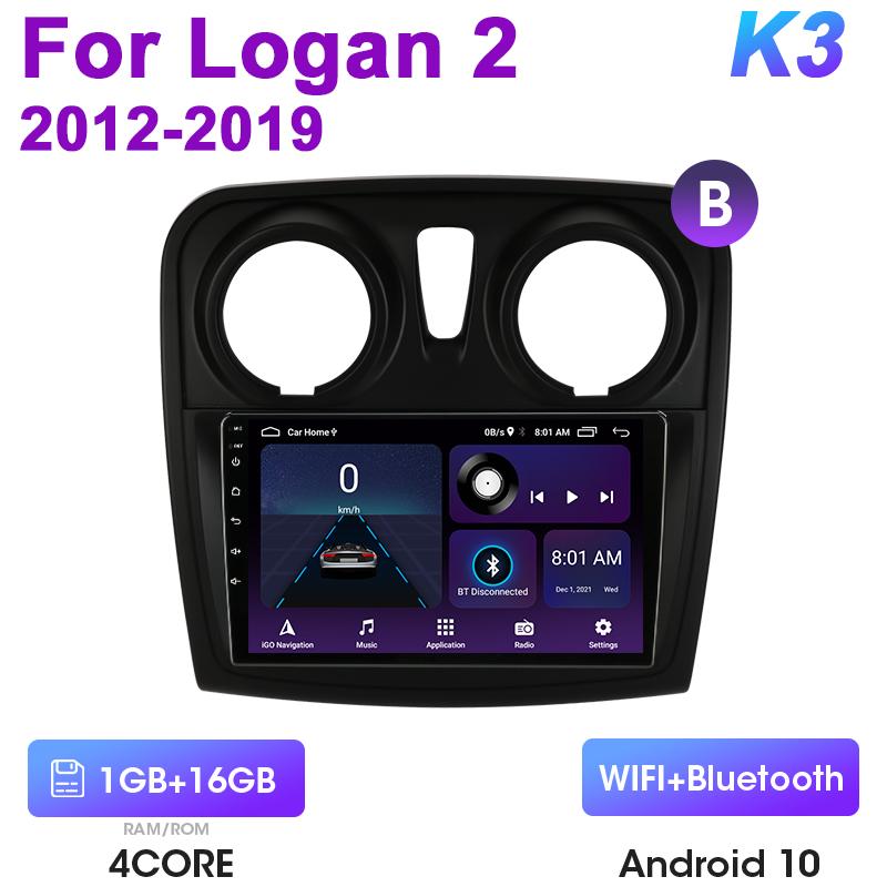 

2 Din Android 12 автомобильное радио для Renault Logan 2 2012 -2019 Sandero 2 2014-2019 мультимедийный видеоплеер GPS 4G Carplay Auto Stereo