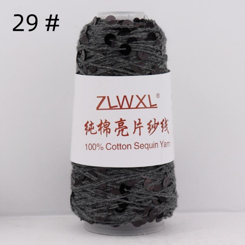 1000g /3200M 100% Cotton Yarn 6mm+3mm Special Sequin Yarn DIY Knitted Garment Accessories Rag Doll Knitting Yarn
