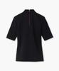 Beulipinggolpeu Women'S Logo Jacquard High Neck Short Sleeve_Black