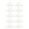 10pcs Doll Clothes Hanger Decorative Stainless Steel Miniature Apparel Hangers for Dollhouse Golden