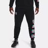 Under Armour Rival Hps Fun Check Fleece Jogger Pants Men Bottoms Black 1366437-001