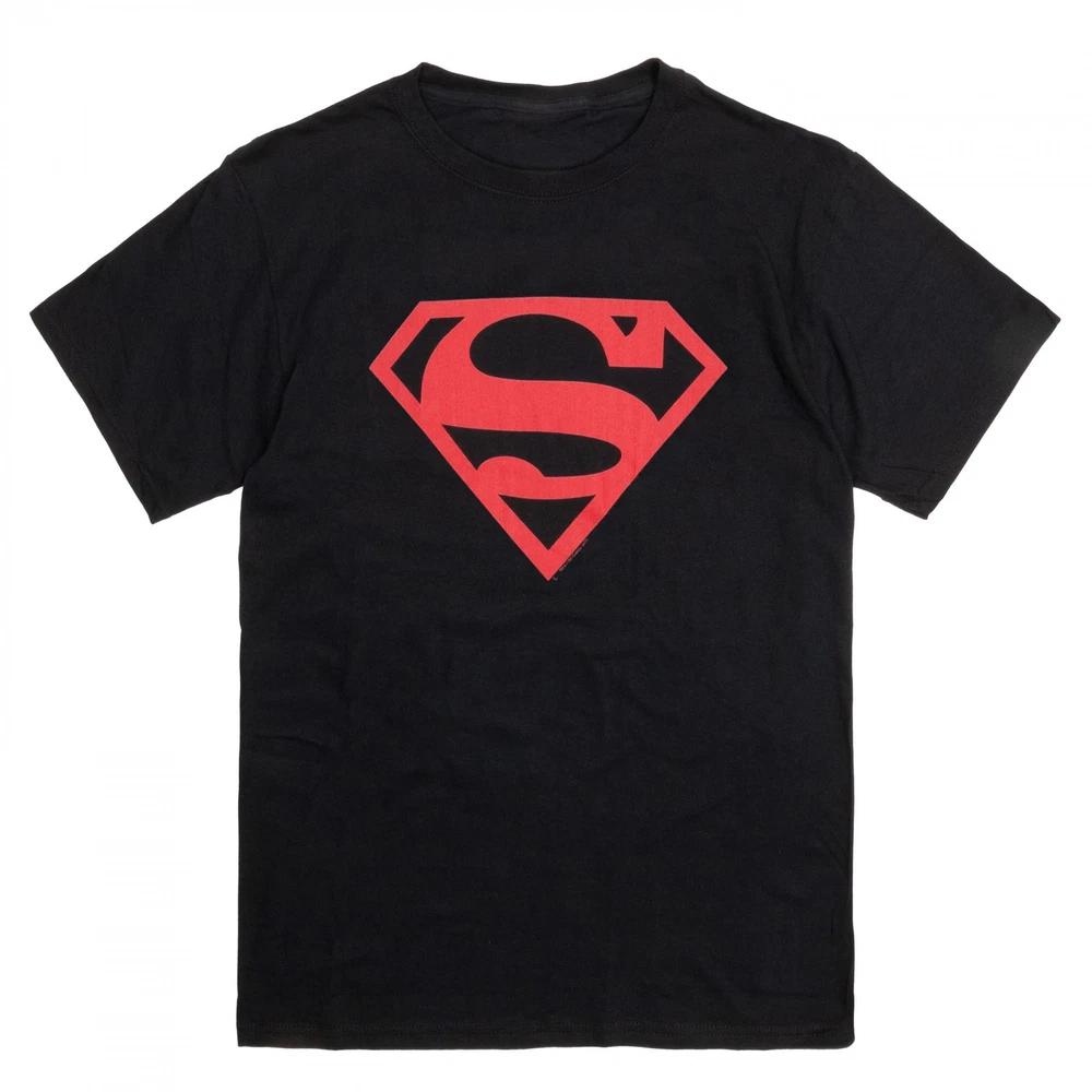 Comics Superboy Red Symbol Logo Black TShirt S