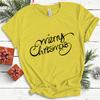 Top da Donna in Cotone Natale Coquette Stampa Fiocco High Street Moda Trendy Pullover Magliette da Donna