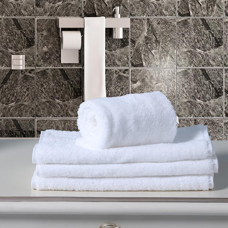 Five-Star Hotel Quality Pure Cotton Bath Towel Thickened Oversized Solid White Color Knitted Washcloths for Swimming Bathing