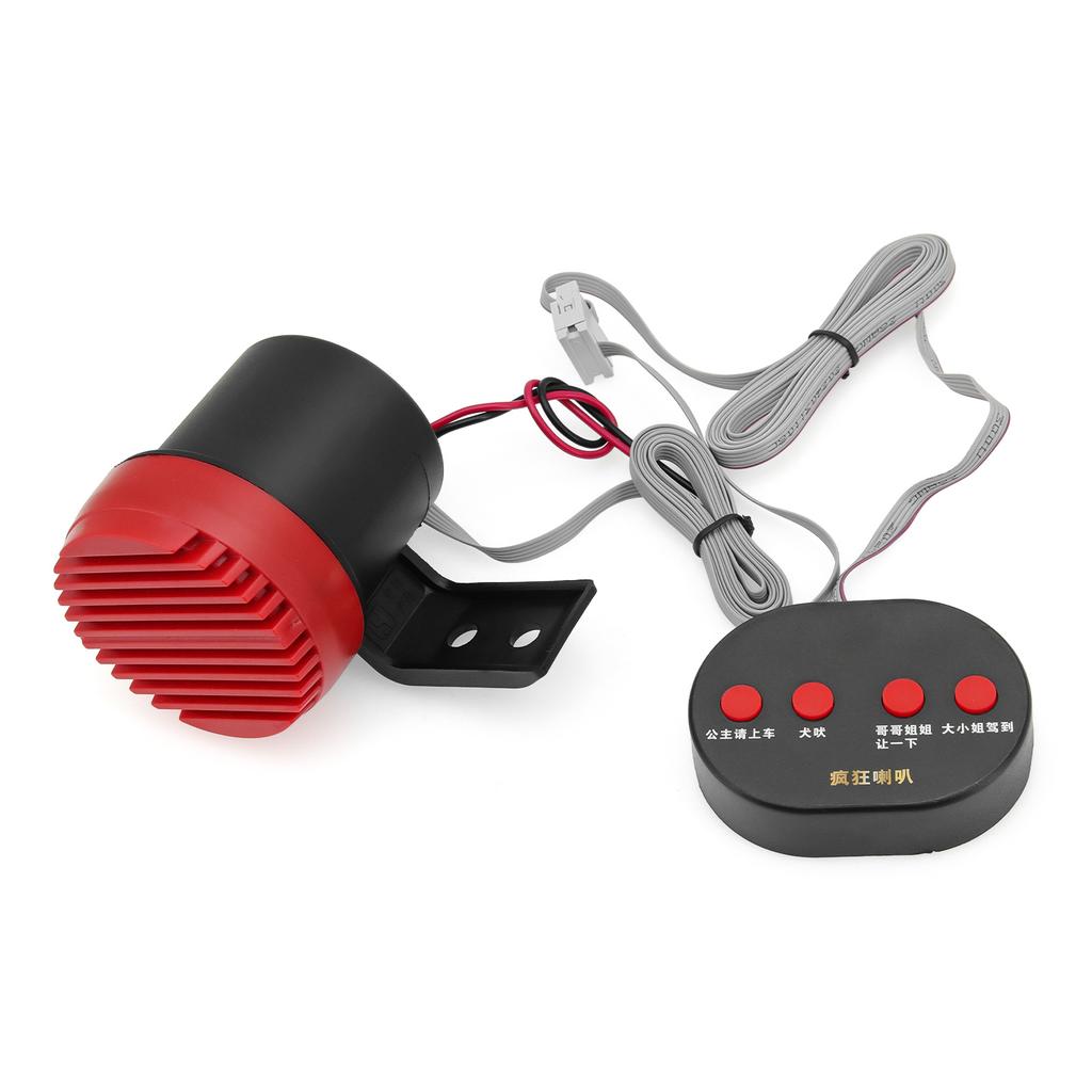 Auto Dog Barking Horn Funny Dog Barking Speaker Car Horn Reverse Alarm Warning 4 Sounds Speaker Alarm Horn Back Up Horn 12V 24V